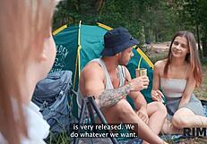 Two Shy Russian Teens Share Rimjob Cleanup in Group Fetish