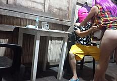 Latina stepmom hints at stepson, leading to surprising excitement.