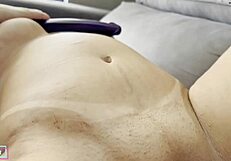 She Receives Lover's Gift And Sucks It In Her Pussy