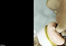 extreme jerking with fleshlight in intense session