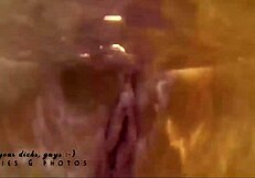 college girl bathes and masturbates her shaved pussy in baby bath scene two