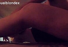 My athletic wife teases strangers in the sauna while hidden