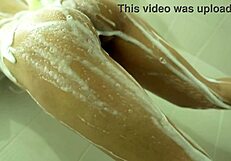 amateur couple enjoys passionate bathroom sex in the morning, creampie and slaps on narrow ass