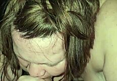 How do big preggo tits handle wild milf blowjobs?