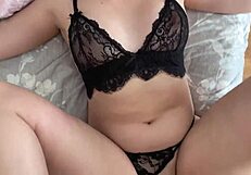 pov covers redhead's big ass with cum after doggystyle fuck