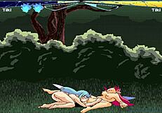 fairyfighting tiki and tiki lick pussies to orgasm in game