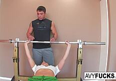 Damn, Avy Scott gets slammed hard during her workout routine!