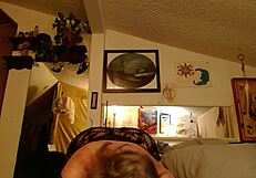 Beautiful Mature Dawnskye Rides Dildo In Fishnets