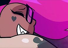 Princess Ethel gives blowjob at the gym.