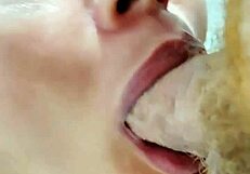 Mature man helps teen maid's daughter with morning cum outdoors