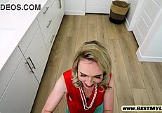 jealous tradwife stepmom says, 'i want my stepsons big cock and cum all to myself.' deepthroat blowjob leads to cowgirl fucking