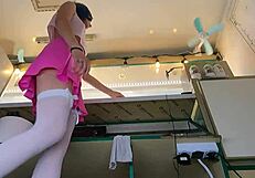 I couldn't resist kissing her naked ass at work when she bent over the counter