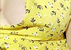 Wifey flashes big tits in car!