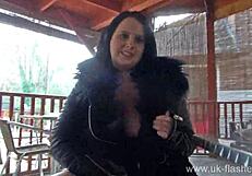 Wild milf flashing chubby sarah jane masturbating in public