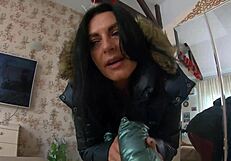 Milfy Calla Gives Deep Blowjob In Fur Hooded Puffer Jacket Roleplay