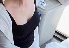 Playful No-Bra Wife Mayumi Enoda Blows!