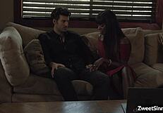 Hot Ebony Babe Ana Foxxx Is Always Ready To Ride And Go Crazy Over Her Lovers Huge White Meaty Dick