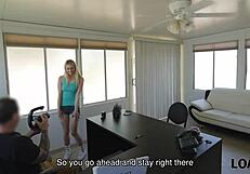 Babe passes casting in office for loan with hot czech fucking