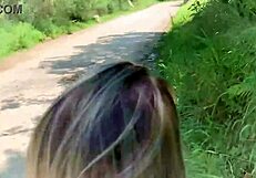 Cars honked as I fucked her ass outdoors.