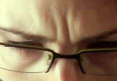 Glassed-Up Karla Rose Drops To Her Knees Locking Eyes In Pov While Sucking My Wrapped Cock With Hungry Force