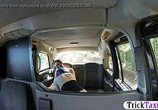 Horny couple fucks in the backseat while filming their big cock action