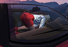 Franklin enjoys hooker service in GTA 5 car.