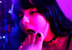 Lesbian foot fetish featuring rotten venus and nath