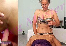 Husband's Ass Hole Under Wife's Rules as Sexy Milf Dominates! 😈