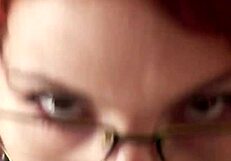 Glassed-Up Karla Rose Drops To Her Knees Locking Eyes In Pov While Sucking My Wrapped Cock With Hungry Force