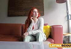Innocent Redhead Latina Tricked into Rough Sex at Lingerie Shoot