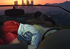 Franklin enjoys hooker service in GTA 5 car.