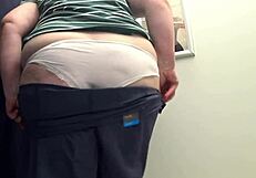Can You Resist Watching This Chubby Milf's Big Ass in Tight Panties?