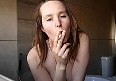Is This Horny Brunette Smoking For Her Neighbor?