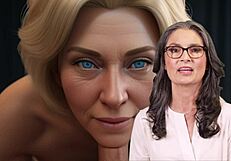 Mom And Stepson Play Football In Europe