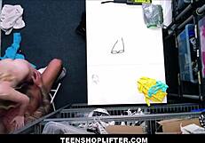 I caught the big ass hot blonde teen 18+ shoplifter and made a fuck deal with her for no police involvement - aria banks london ford