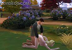 Military guy enjoys park time