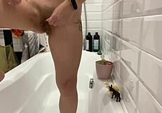 Trimmed My Hairy Pussy While Not Alone at Home