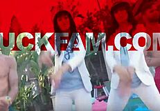 Rival Stepsisters Gal & Aubree Suck and Fuck Elias to Family Peace