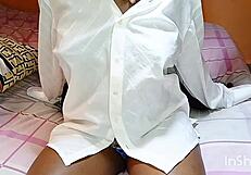 African school teen enjoying good sex