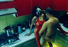 beautiful wife says, 'lick me rough in the kitchen'