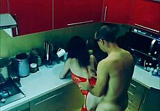 beautiful wife says, 'lick me rough in the kitchen'