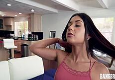 Xxlayna Marie pulls a prank on her new stepbrother that turns into hardcore fucking