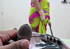 Do you like my dick flashing, Tamil maid Renu?