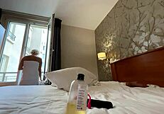 squirting camgirl reaches orgasm with cum in mouth