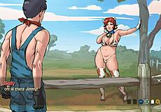 sally rides with lactating big tits