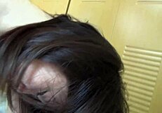 Unbelievable sex with stunning Japanese teen 18+ beauty in doggystyle fucking, quickie, ending in full body cumshot