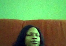 Ebony Woman Making Herself Creamy In Hairy Black Setting