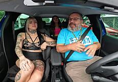 alicia weller returns naked in public car ride