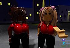 Two sexy pizza workers fuck customer hard.