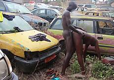 Yo, mechanic, keep banging my tight ass in this garage! Public users are watching us on the car hood with your huge cock squirting me good!